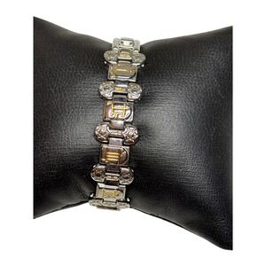 Carl Scarlata Ten Commandments Stainless Steel Two-Tone Bracelet Star of David